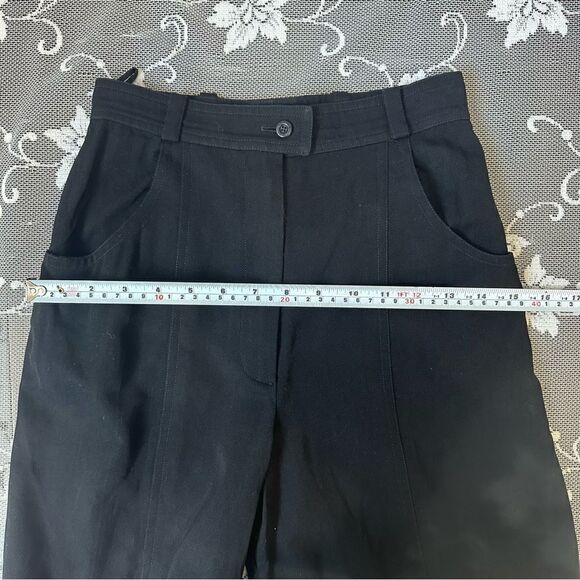 Vintage 80’s Chanel High Waisted Wide Leg Black Trousers - Picture 9 of 16